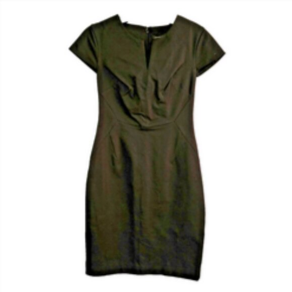 Banana Republic Women’s Black Sleeveless Split Neck Sheath Dress Size 0 NWT